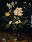 Jan the elder Brueghel Still Life with Flowers in a Glass painting